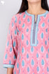 Bizzy Lizzy Kurta With Chiffon Dupatta in Block Print